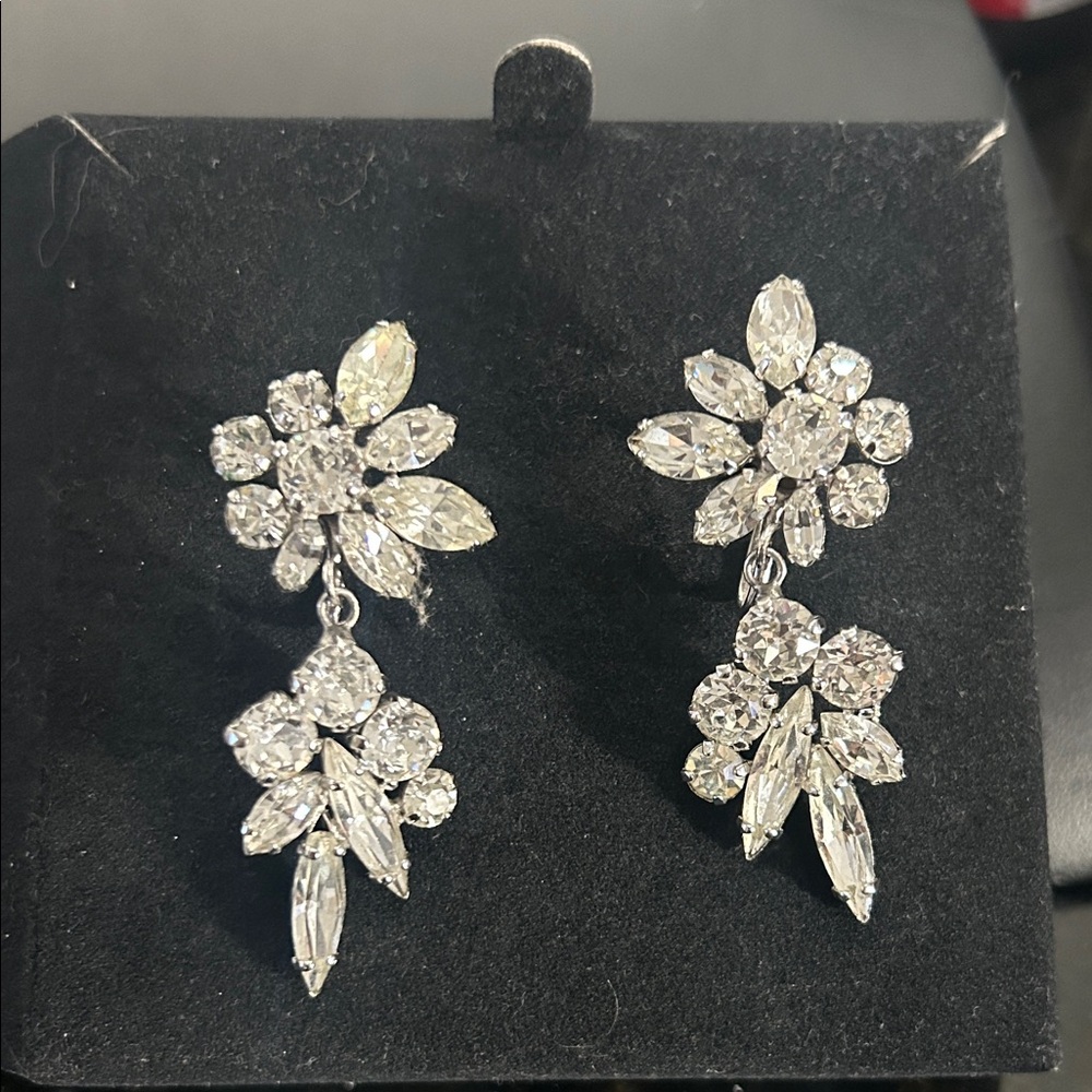 Signed Sherman Dangly Screw Back Earrings